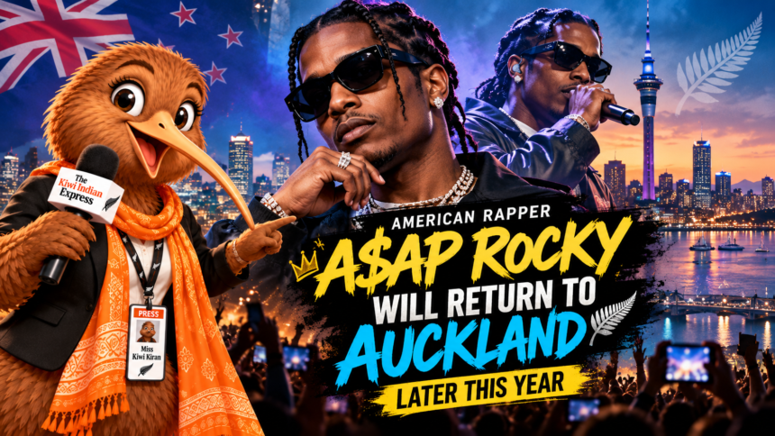 American rapper A$AP Rocky will return to Auckland later this year